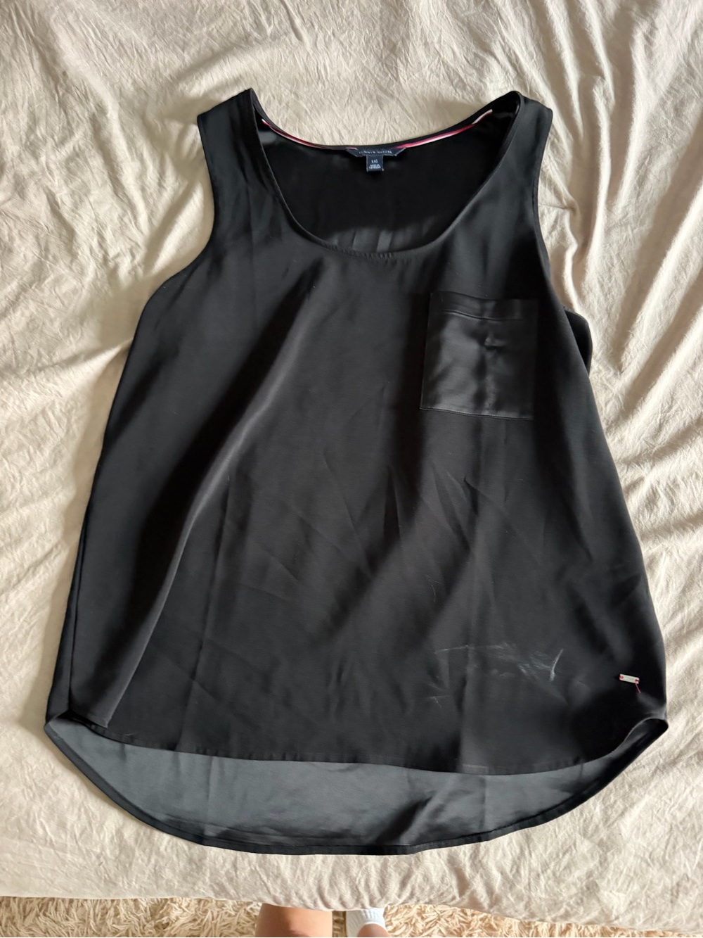Tommy Hilfiger Black Sleeveless Pocket Camisole